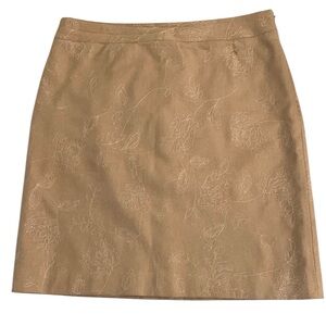 Ann Taylor Tan Floral Skirt